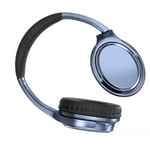 Casque Bluetooth, Casque pour musique, Bluetooth/câble enfichable/carte TF, Pliable, Bleu