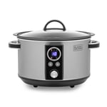 Black + Decker 3.5 Litre Digital Slow Cooker - Silver/Black