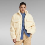 Oversized Teddy Overshirt - Beige - Women