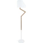 Lampadaires Tosel  Lampadaire articulé bois naturel et blanc