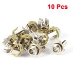 10x Panel Mount 3-conductor Socket 3.5mm 1/8" Stereo Phone Jack Audio Connector