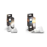 Philips Hue New White Smart LED Light Bulb 2 Pack [GU10 Spot] with Bluetooth Works with Alexa & New White Ambiance Smart Light Bulb 75W - 1100 Lumen [E27 Edison Screw] with Bluetooth.