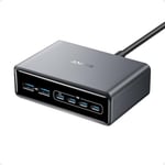 Chargeur USB C Anker Prime GaN 200W, Station de Recharge 6 Ports GaN 200 W, Chargeur de Bureau Rapide USB-C PD, pour iPhone 16/16 Plus/16 Pro Max/15/14/13/12/11, Samsung, MacBook, Dell et Autres