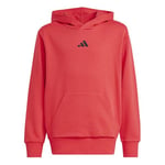 adidas Mixte Enfant Essentials Pocket Hoodie, Pure Ruby/Black, 7-8 Years