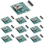 10 Pcs DIY Mâle Connecteur/MINI MICRO USB Adaptateur DIP 2.54mm 5pin Connecteur B Type USB2.0 Femelle PCB Converter USB 3.0.[V627]