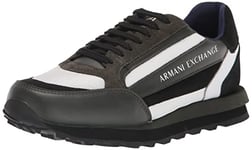 Armani Exchange Homme Osaka Evo Baskets, Olive OP Blanc Noir, 43 EU