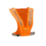 Bee-safe LED Vest USB Oransje | Refleksvest for Løping og Sykling