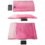 GZDD Coussin Chauffant,Coussins Chauffants électriques,réchauffeur Dos pour Le soulagement Douleur à l'épaule,Interface USB avec Alimentation Mobile,34 * 50cm, Pink