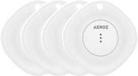 AEROZ TAG-1000 White (4-Pack) Key Finder for Use with iPhone - Works with Apple Find My app