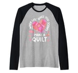 Quilting Knitting Crochet Sewing Machine Fabric Crafting Raglan Baseball Tee