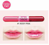 Cathy Doll 2in1 Vit C Tint Gloss Lip Stain Plump Plumper Nourish 01 Rosy Pink