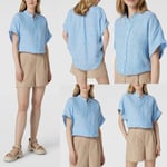 Polo Ralph Lauren Alen Linen Shirt Blouse T-Shirt Top Mao L