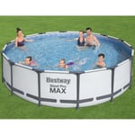 Piscine tubulaire ronde Steel Pro MAX 427x107cm avec filtre à cartouche Flowclear - Bestway