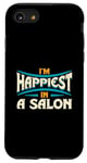 Coque pour iPhone SE (2020) / 7 / 8 Citation « I'm Happiest In A Salon Hair Love »