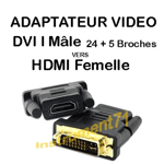 Adaptateur HDMI Jack vers DVI I Qualité Qualité Professionnelle