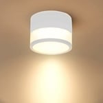 Plafonnier led Spot 4pcs 12W 3000K Rond Blanche Blanc Chaud Plafonnier Salon Aluminium Ø10cm 230V Luminaire Spots pour Couloir Chambre Salle à Manger