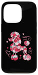 iPhone 13 Pro Cute Love Heart Roses Patten Valentines Day Poodle Case