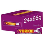 Box Of 24 Yorkie Raisin & Biscuit Milk Chocolate Duo Bar 66g 24 Box