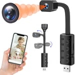 WiFi Camera Espion, 4K UHD Mini Camera Espion sans Fil Invisible, Plug and Play Caméra Cachée avec Vision Nocturne et Alerte de Détection de Mouvement.[G89]