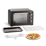 Moulinex Four électrique 39 L, 7 modes de cuisson, Chaleur tournante, Thermostat réglable jusqu’à 240° C, Tournebroche, Minuteur 120 min, Grille réversible, Optimo noir OX485810