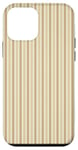 Coque pour iPhone 12 mini Beige rayé Esthétique Girly Preppy Stripes