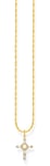 Thomas Sabo True Romance gold-plated white cross Romance ristikaulakoru KE2296-445-14-L45V