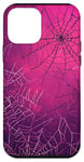 Coque pour iPhone 12 mini Rose Pop Art Ethnique Halloween Motif Toile d'araignée Violet