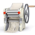 Pasta Machine Manual Pasta Maker Machine Pasta Crank Stainless Steel Pasta Roller Machine Noodle Maker Pasta Cutters Make Fresh Spaghetti Pasta Cutter (Color : Silver, Size : 34X24X20.5CM) A
