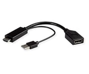 Roline Adaptateur Hdmi - Dp, V1.2, 4k60, Noir, 0.15m