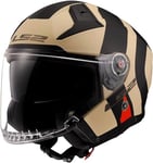 LS2, Casque Jet Moto Infinity II Special Mat Sand, XL