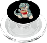 Nouilles japonaises T-Rex Dinosaure mignon Kawaii PopSockets PopGrip pour MagSafe