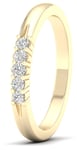 Lykka Elegance diamant alliansring i gulguld 0,14 ct-180