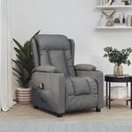 Fauteuil de massage Chaise de massage Fauteuil Design Fauteuil Relax Gris foncé Tissu Vidaxl