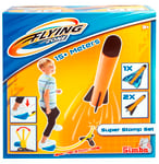 Simba- Super Stomp Kit, Lanceur réglable, entraînement à air comprimé, avec 2 fusées et 1 Avion, 20 cm de Long, à partir de 3 Ans, 107206198