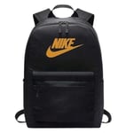 Nike Black Gold Classic Logo Backpack Sports Bag for Gym, School, Travel