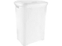 Orion Laundry Basket Laundry Basket Bathroom Container For Clothes Underwear With Cover 55 L White