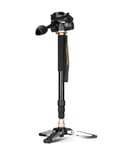 QZSD Q158S Professional aluminum 360 degree rorating tripod monopod For Camera