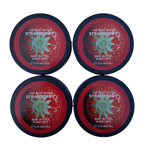 THE BODY SHOP STRAWBERRY BODY BUTTER 4x 50ml = 200ml (RRP £28) BRAND NEW!