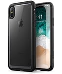 i-Blason Coque iPhone X, résistante aux Rayures, série Halo, Transparente pour Apple iPhone X Coque 2017 (Transparent/Noir)