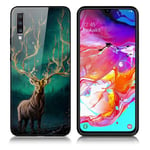 Samsung Fantasy Galaxy A70 kuoret - Hirvi Monivärinen