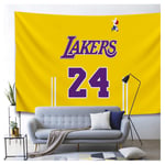 ZHMIAO Kobe Tapisserie Art coloré Hors de Mur, Affiche de Basket-Ball Lakers # 23 24# pour la Chambre Salon et décorations de dortoir purple-W180H130cm