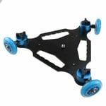 3 Wheel 360 Dolly Car Wheel Roller Slider Skater for DSLR Camera Camcorder Blue