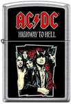 ZIPPO - AC/DC®, Color Image - Street Chrome - Essence Briquet Coupe-Vent, Rechargeable, dans Une boîte Cadeau de Haute qualité, 5,8 * 3,8 * 1,2, 5,8 * 3,8 * 1,2