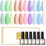 Gel Nail Polish Macaroon Set 10 Colors Gel Nail Polish UV LED Gel Polish Green Orange Blue Purple Kit