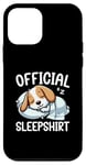 iPhone 12 mini Official Sleepshirt Beagle Lover Funny Lazy Nap Dog Pajama Case