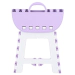 Escabeau pliable en plastique pour la maison, petit escabeau pliant pour le Camping, la p&ecirc;che en plein air, violet clair