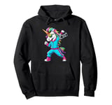 Unicorn in the 80s with Cassette Recorder Pullover Hoodie