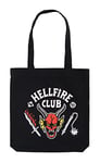 Grupo Erik - Tote Bag Stranger Things, Hellfire Club | Tote Bag Coton 37 x 39 cm | Sac Fourre-Tout Reutilisable, Sac de Courses, Sac en Tissu, Tote Bag Plage, Sac Cabas
