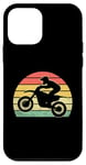 Coque pour iPhone 12 mini Retro Sunset Dirt Bike Motocross Rider Moto Biker