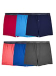 Fruit of the Loom Men's Tag-Free Boxer Shorts (Knit & Woven), Big Man-6 Pack-Assorted Colors, 3XL (Pack of 6)